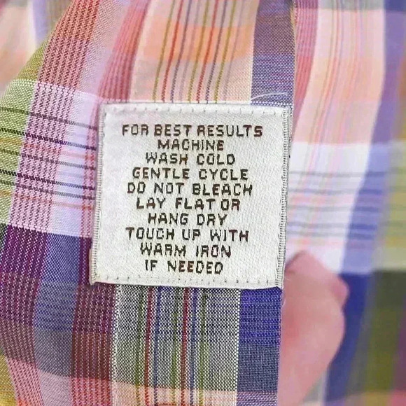 Peter Millar Shirt Men's XL Blue/Green Plaid 100% Cotton Long Sleeve Button Down - Picture 13 of 14